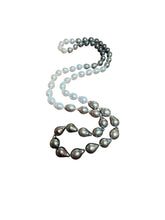Load image into Gallery viewer, - Black &amp; White Double Strand -   Tahitian Black w/ White South Seas Pearl Strand
