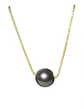 Load image into Gallery viewer, 14KYG Tahitian “Floater” Pearl Necklace
