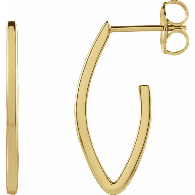 14KYG Geometric Hoop Earring