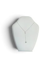 Load image into Gallery viewer, 14KWG Double Star &amp; Diamond Lariat Necklace
