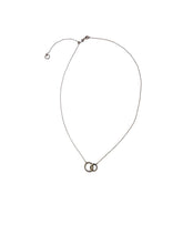 Load image into Gallery viewer, 14KRG Champagne Diamond “ Infinity” Double Circle Necklace
