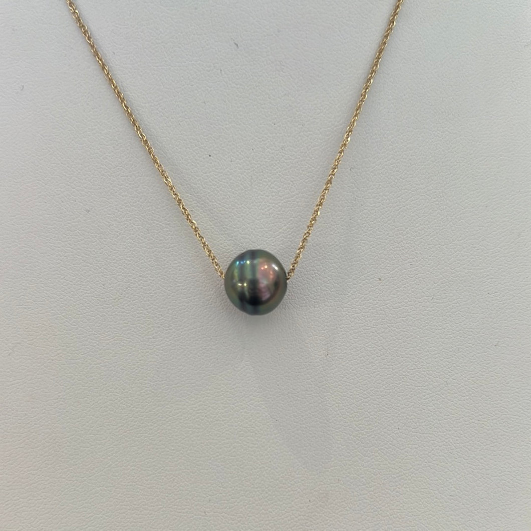 14KYG Tahitian Pearl “Floater” necklace