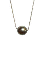 Load image into Gallery viewer, 14WG Tahitian “Floater” Pearl Necklace
