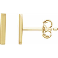 Load image into Gallery viewer, 14KYG &quot;Bar&quot; Stud Earring
