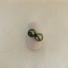 Load image into Gallery viewer, 14KYG Large Double Tahitian Pearl Bypass Ring
