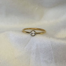 Load image into Gallery viewer, 14KW&amp;YG Bezel Set Diamond Solitaire &quot;Stackable&quot; Ring
